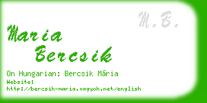 maria bercsik business card
